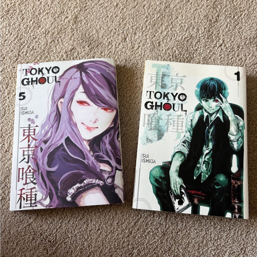 Tokyo Ghoul Manga Volumes 1 and 5